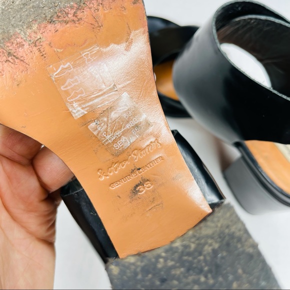 & OTHER STORIES black Velcro strap block heels - Picture 7 of 9